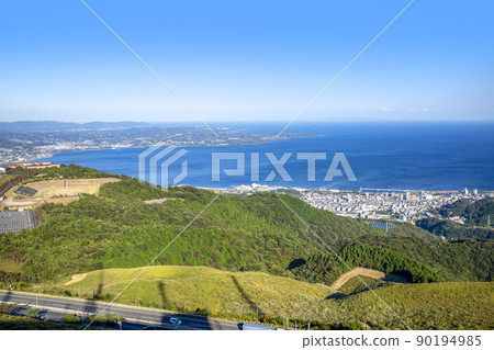 Beppu city area and Beppu bay Beppu city area and Beppu bay 90194985
