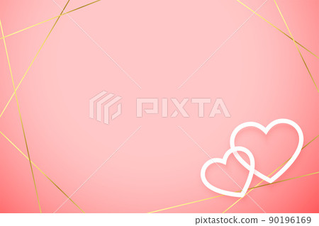 cute valentines day card with hearts and golden lines cute valentines day card with hearts and golden lines 90196169