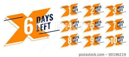 countdown time with number of days left banner design 90196219