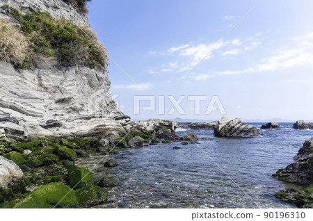 三浦半島前港附近的岩石海岸 三浦半島前港附近的岩石海岸 90196310