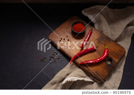 Chile pepper and tomato sauce ingredients homemade cooking Chile pepper and tomato sauce ingredients homemade cooking 90196978