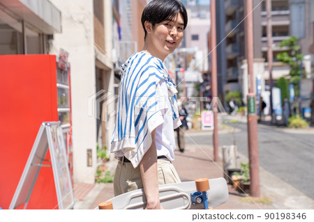 Skateboard and male penny cruiser 90198346