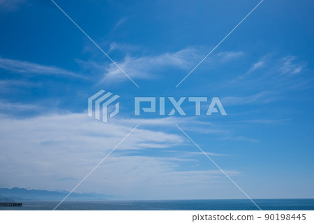 beautiful seascape view with clouds in Georgia beautiful seascape view with clouds in Georgia 90198445