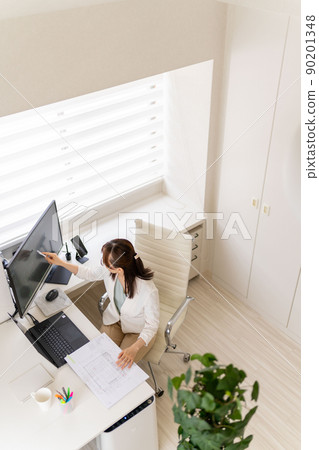 年輕女一級建築師獨立建築設計事務所鳥瞰圖 90201348