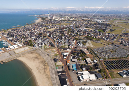 無人機航拍富山市下海岸及下漁港 無人機航拍富山市下海岸及下漁港 90202703