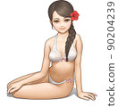 Pin-up girl “net bikini” 90204239