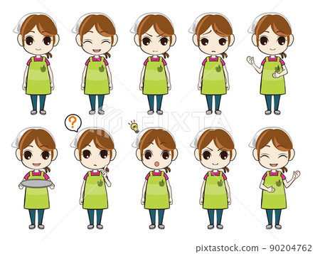 Clerk set facial expression variation 90204762