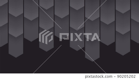 Abstract black background with triangle ended stripes from the top creating texture Abstract black background with triangle ended stripes from the top creating texture 90205202