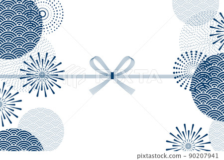 Fireworks Noshi pattern background - Stock Illustration [90207941] - PIXTA