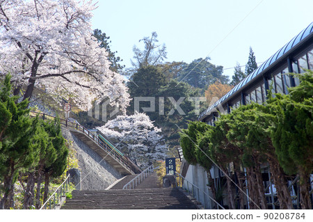 Stairs and escalator to Mt. Iimori Fukushima Prefecture 90208784