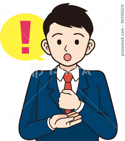 Convinced businessman_line drawing 90208828