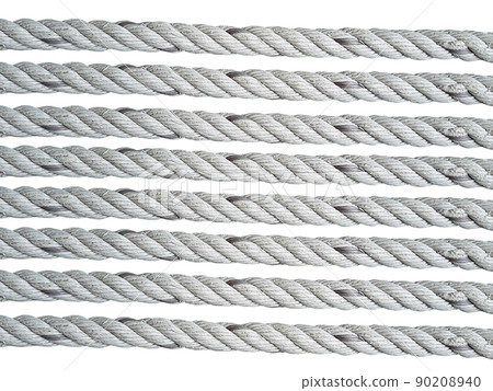 Old Ropes isolated on a white background 90208940