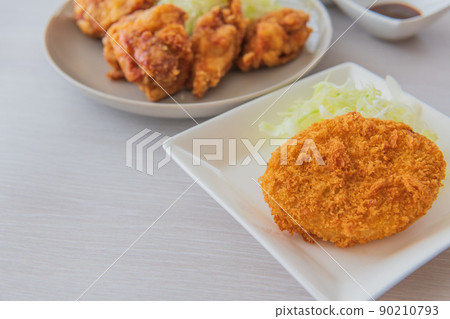 Fried food tableware image material from croquette Fried food tableware image material from croquette 90210793