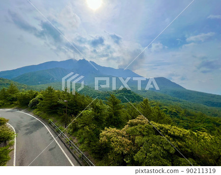 [Kagoshima] Sakurajima seen from Yunohira Observatory 90211319