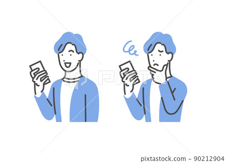 一個操作智能手機的人 90212904