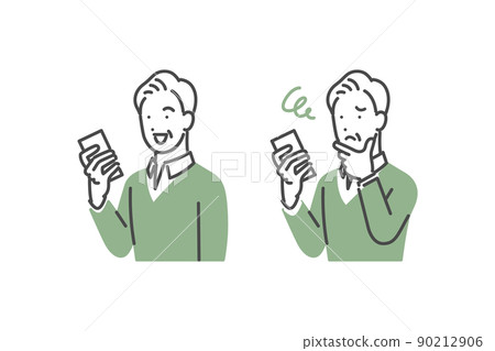 操作智能手機的老人 90212906