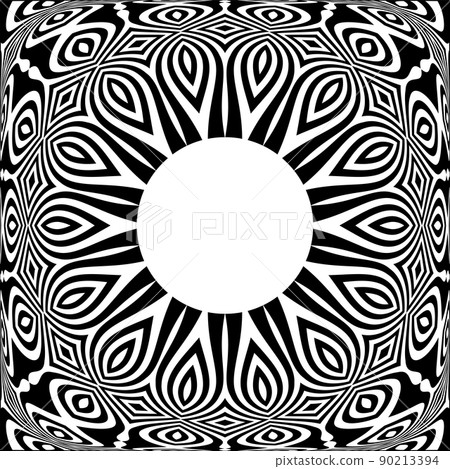 Abstract decorative black and white circle pattern. Abstract decorative black and white circle pattern. 90213394