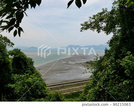 The tidal flats of the Yatsushiro Sea seen from Mt. Osozo (Yatsushiro City, Kumamoto Prefecture) 90215063