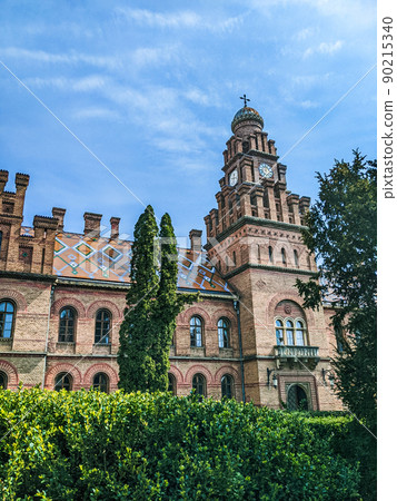 Chernivtsi National University, former Residence of Bukovinian and Dalmatian Metropolitans in Chernivtsi, Ukraine. April 2022 90215340