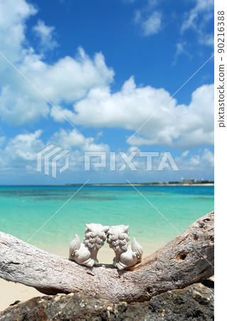 沖繩的蔚藍海洋和濕婆 90216388