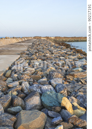 茨城縣日立市Aise港防波堤 90217191