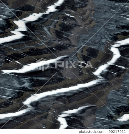 Black marble abstract background. Seamless square texture, tile ready. 90217911