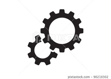 Setting icon vector with work cog gear element. Cogweel mechanism symbol. 90218302