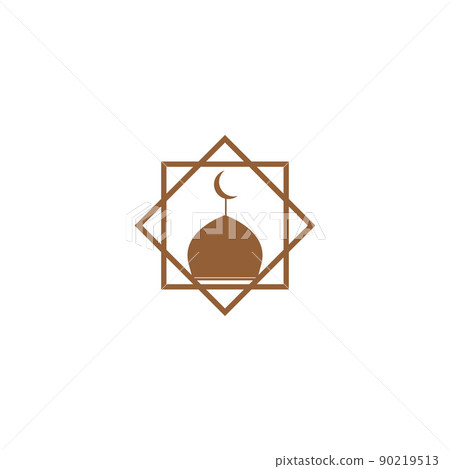 Vector icon of a mosque. Symbol of place of worship . eps 10 Vector icon of a mosque. Symbol of place of worship . eps 10 90219513