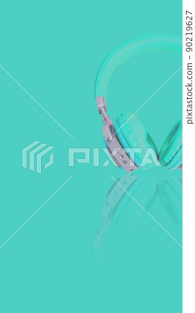 headphone on white background with sky New technology 90219627