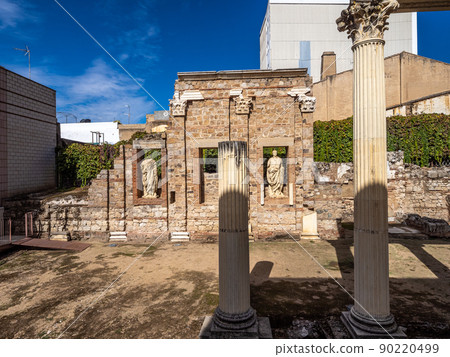 Portico of the Municipal Forum of Augusta Emerita in Merida, Extremadura, Spain Portico of the Municipal Forum of Augusta Emerita in Merida, Extremadura, Spain 90220499