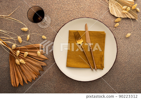 Table setting, top view Table setting, top view 90223312