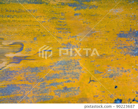 Textured background paint peeled yellow wall Textured background paint peeled yellow wall 90223687
