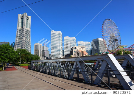 Scenery of the train road and Minatomirai 90223871