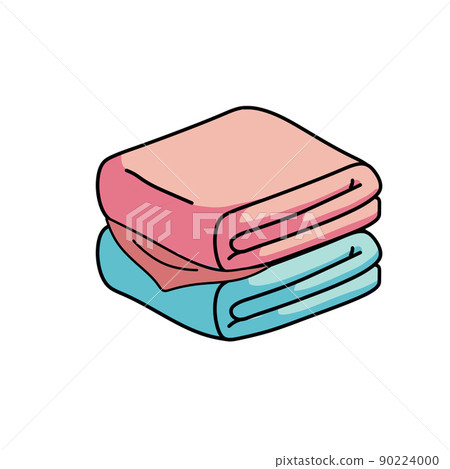 Folded towel or cloth. Stack of fabric. Folded towel or cloth. Stack of fabric. 90224000