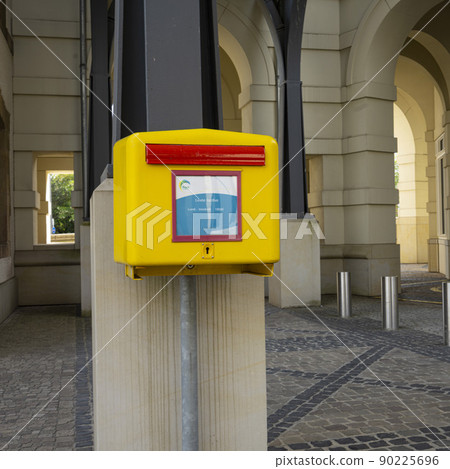 Yellow Luxembourg postbox Yellow Luxembourg postbox 90225696
