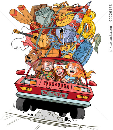 Travel by car on family vacation Travel by car on family vacation 90226188