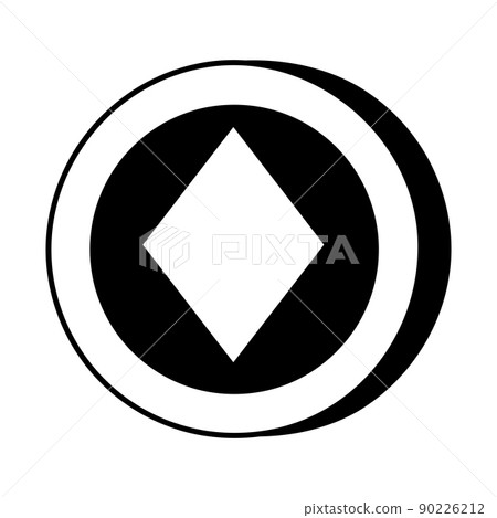 Icon Diamond Slot Machine shape. Gambling symbol, object. Vector illustration 90226212