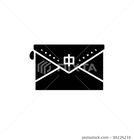 Woman envelope bag line color icon. Isolated vector element. Woman envelope bag line color icon. Isolated vector element. 90226216