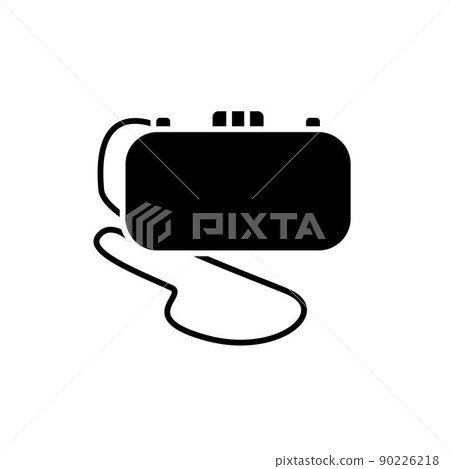 Woman minodier bag line color icon. Isolated vector element. Woman minodier bag line color icon. Isolated vector element. 90226218