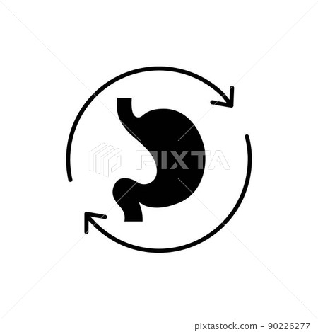 Stomach transplant line icon. Isolated vector element. Stomach transplant line icon. Isolated vector element. 90226277