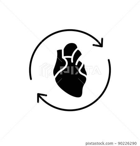 Heart transplant line icon. Isolated vector element. Heart transplant line icon. Isolated vector element. 90226290