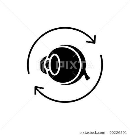 Eye transplant line icon. Isolated vector element. 90226291