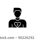 Donor line icon. Isolated vector element. 90226292