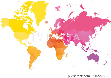 Colorful political map of World. 90227632