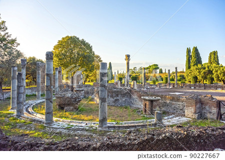 Villa Adriana Roman archaeological complex at Tivoli, Italy 90227667
