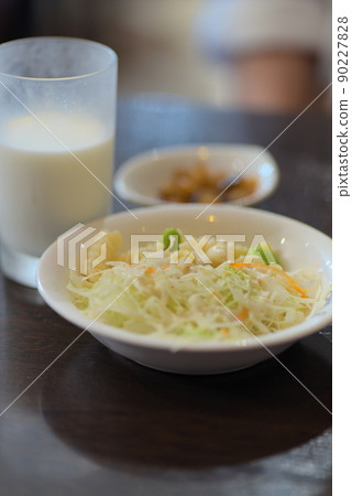 Appetizer salad with pasta and milk Appetizer salad with pasta and milk 90227828