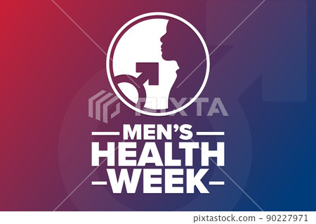 Men s Health Week. Holiday concept. Template for background, banner, card, poster with text Men s Health Week. Holiday concept. Template for background, banner, card, poster with text 90227971