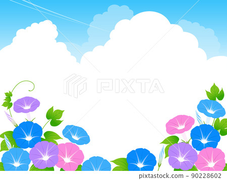 Background frame of morning glory and cumulonimbus 90228602