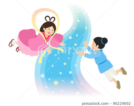 Orihime and Hikoboshi (without background) 90229002