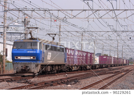 EF200 type electric locomotive towed freight train_2010/3/3 photographed 90229261